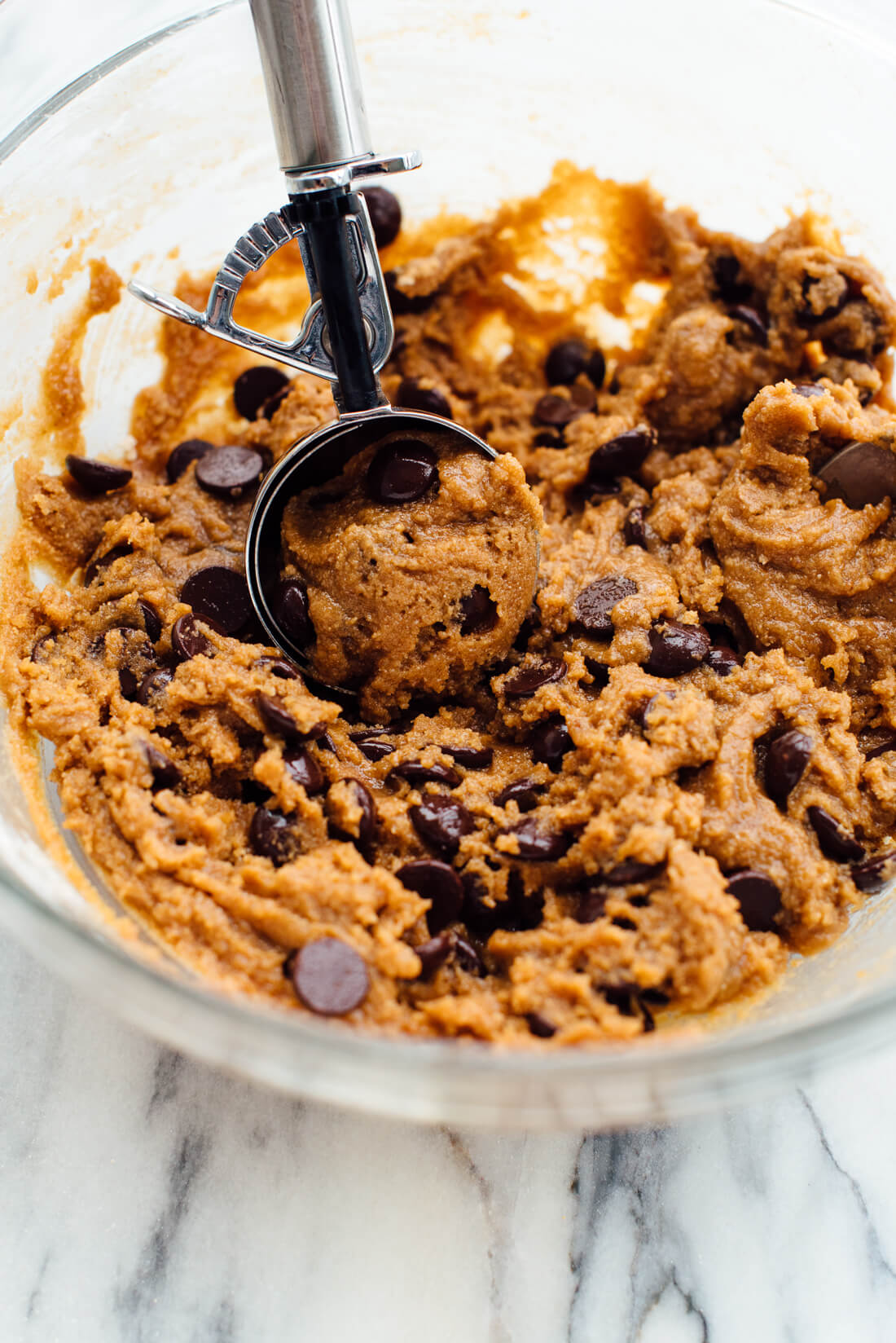 Chocolate chip cookie batter