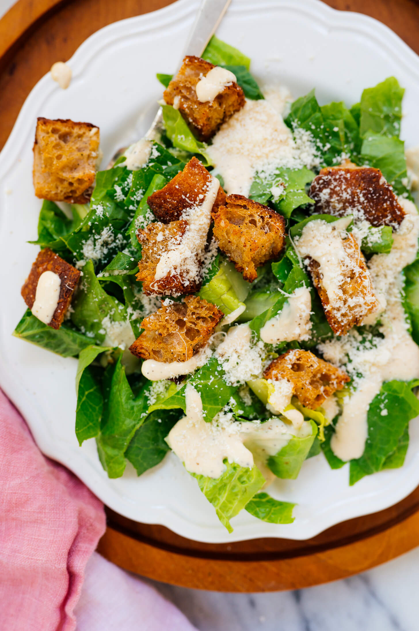 croutons on Aaesar salad