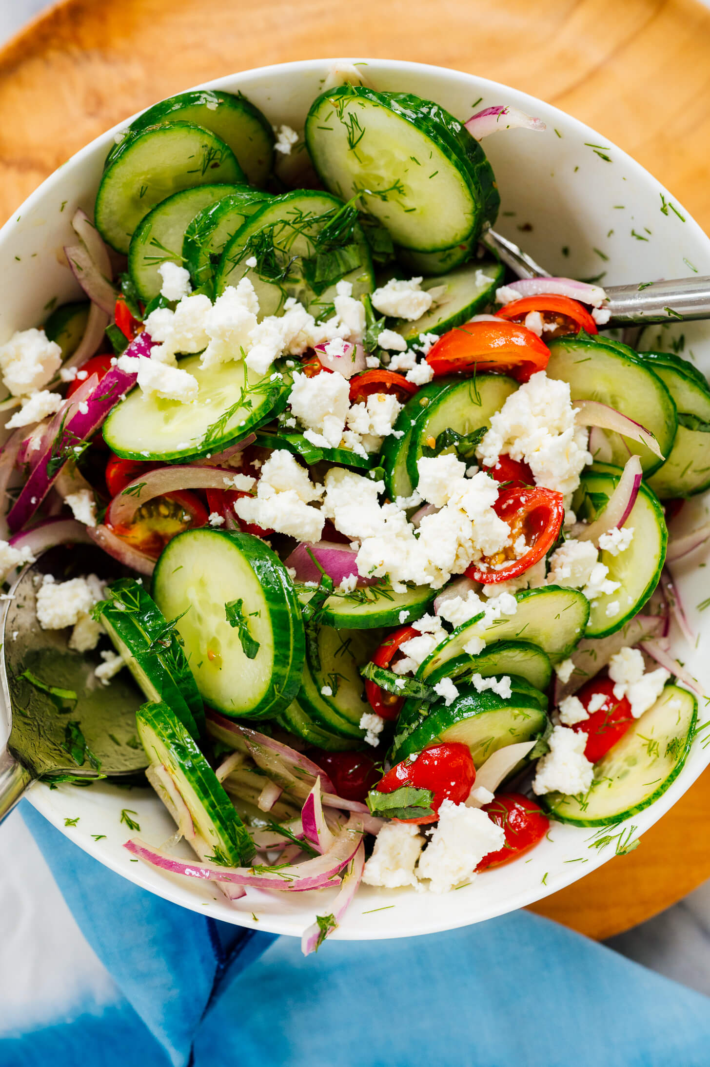 cucumber tomato salad with feta