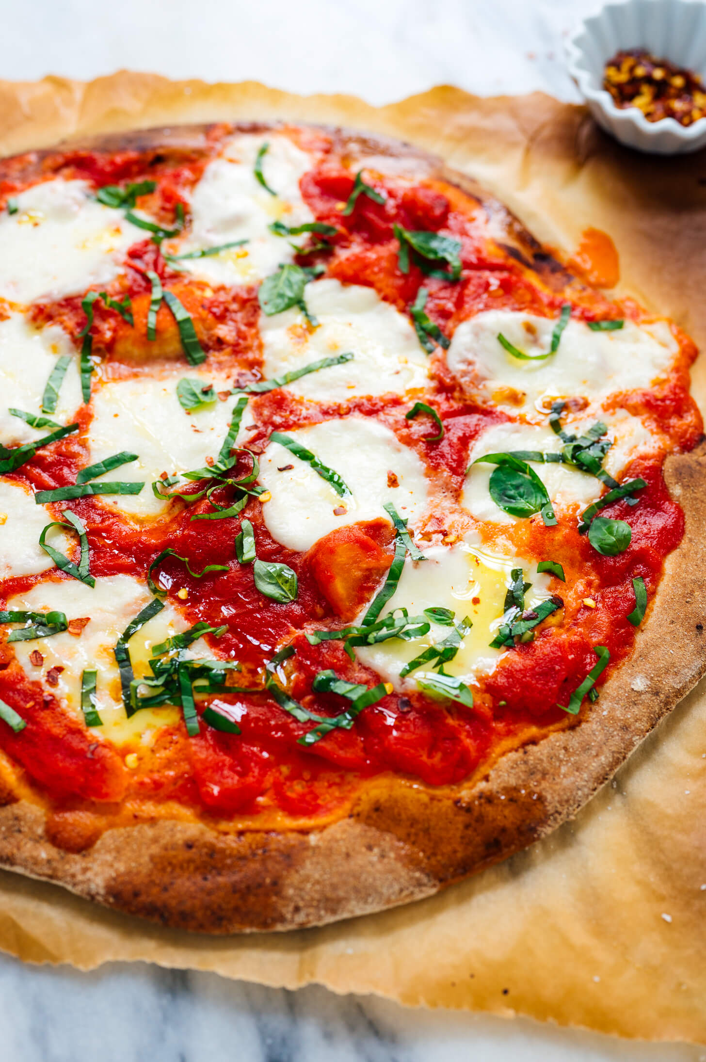 homemade margherita pizza