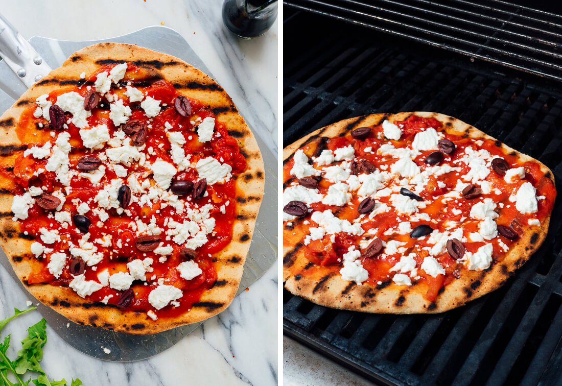 how to grill pizza