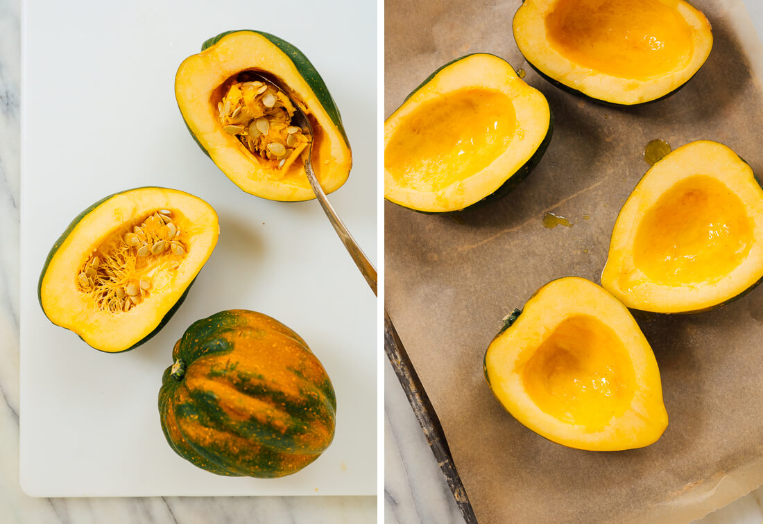 how to prepare acorn squash for roasting