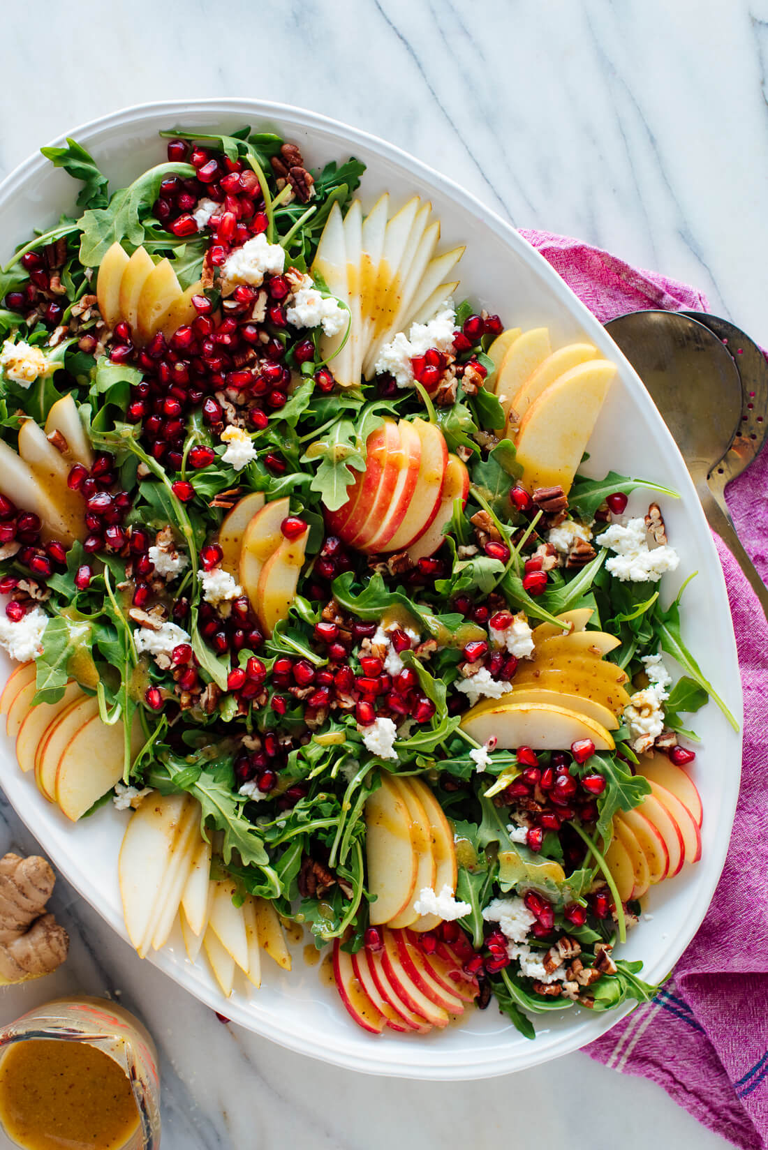 pomegranate pear arugula salad recipe