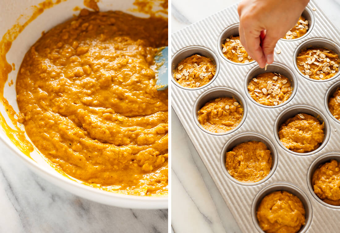 pumpkin muffin batter