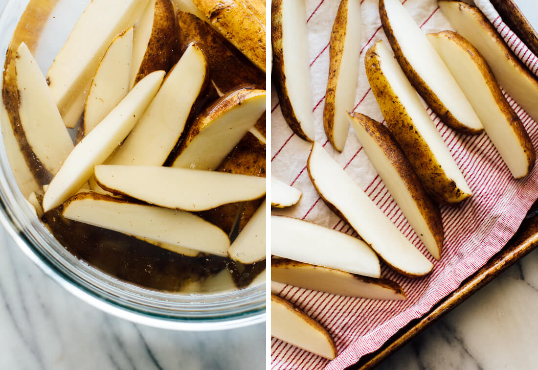 soaking potatoes