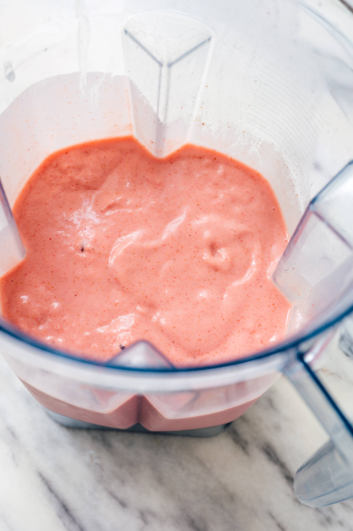 strawberry smoothie in blender